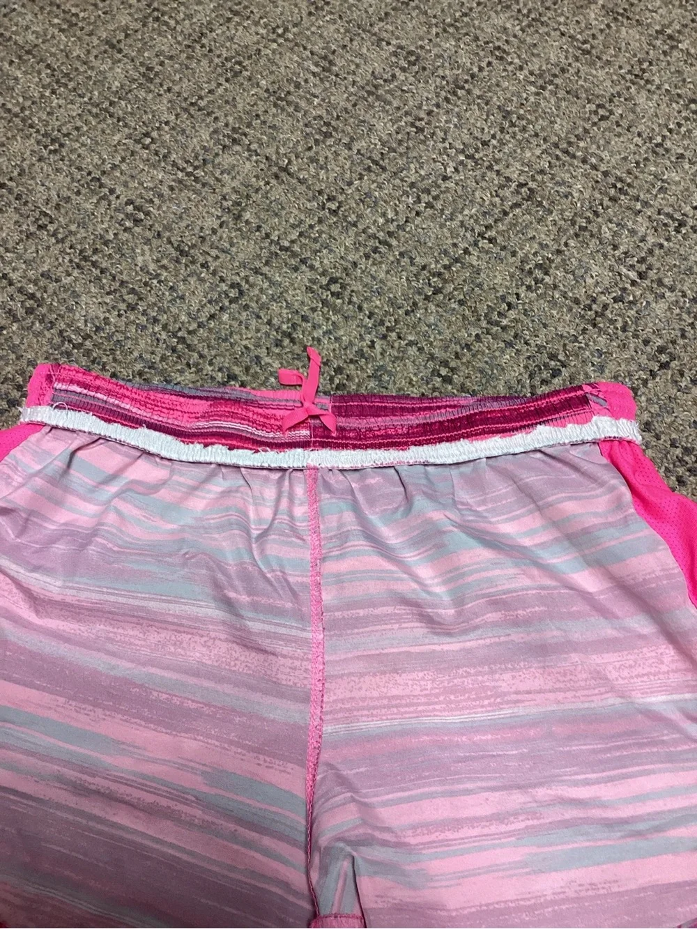 Nike Dri Fit Hot Pink Striped Athletic Shorts * Girls L